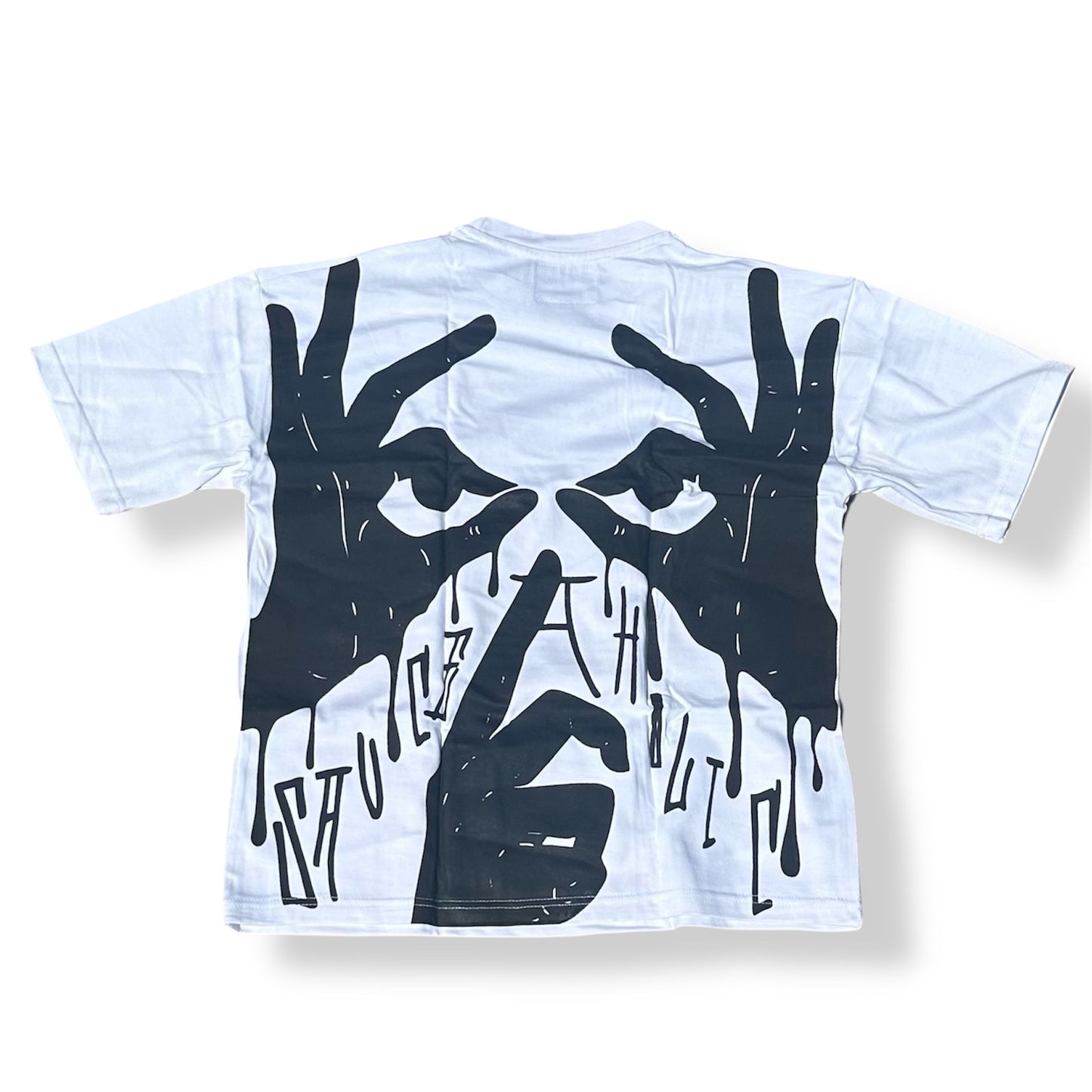 Hands oversized tee white