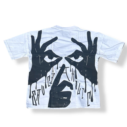 Hands oversized tee white